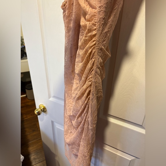 Le Château Blush Lace Dress – Size XL – Soft Pink Cocktail / Formal Dress - Picture 6 of 10